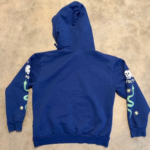 RVCA Tempted Graphic Hoodie in Moody Blue - Picture 11 of 12